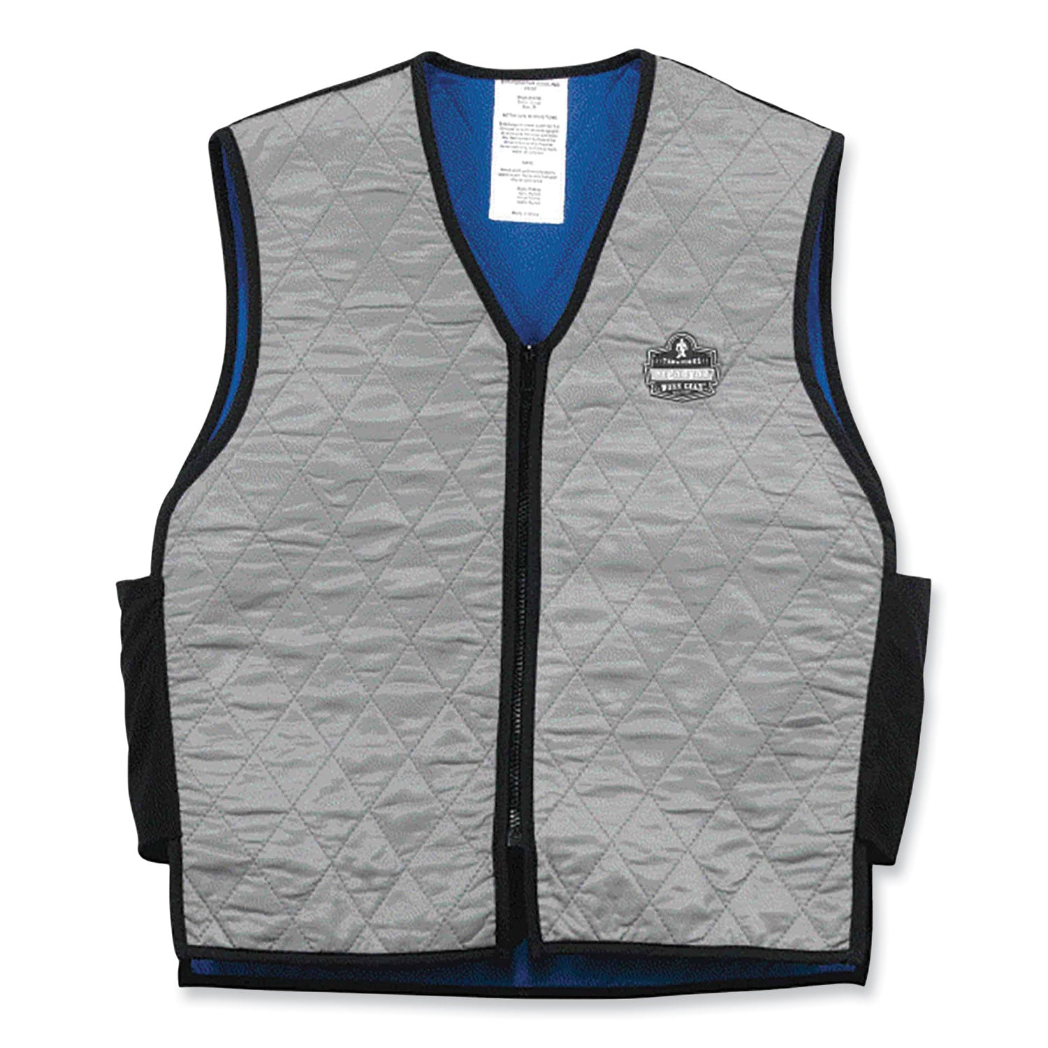 Chill-Its 6665 Embedded Polymer Cooling Vest with Zipper, Nylon/Polymer, X-Large, Gray, Ships in 1-3 Business Days
