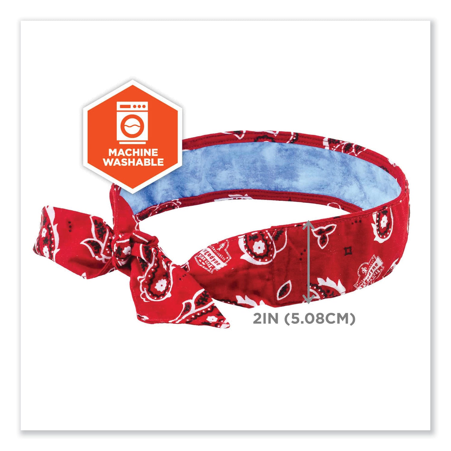 chill-its-6700ct-cooling-bandana-pva-tie-headband-one-size-fits-most-red-western-ships-in-1-3-business-days_ego12563 - 7