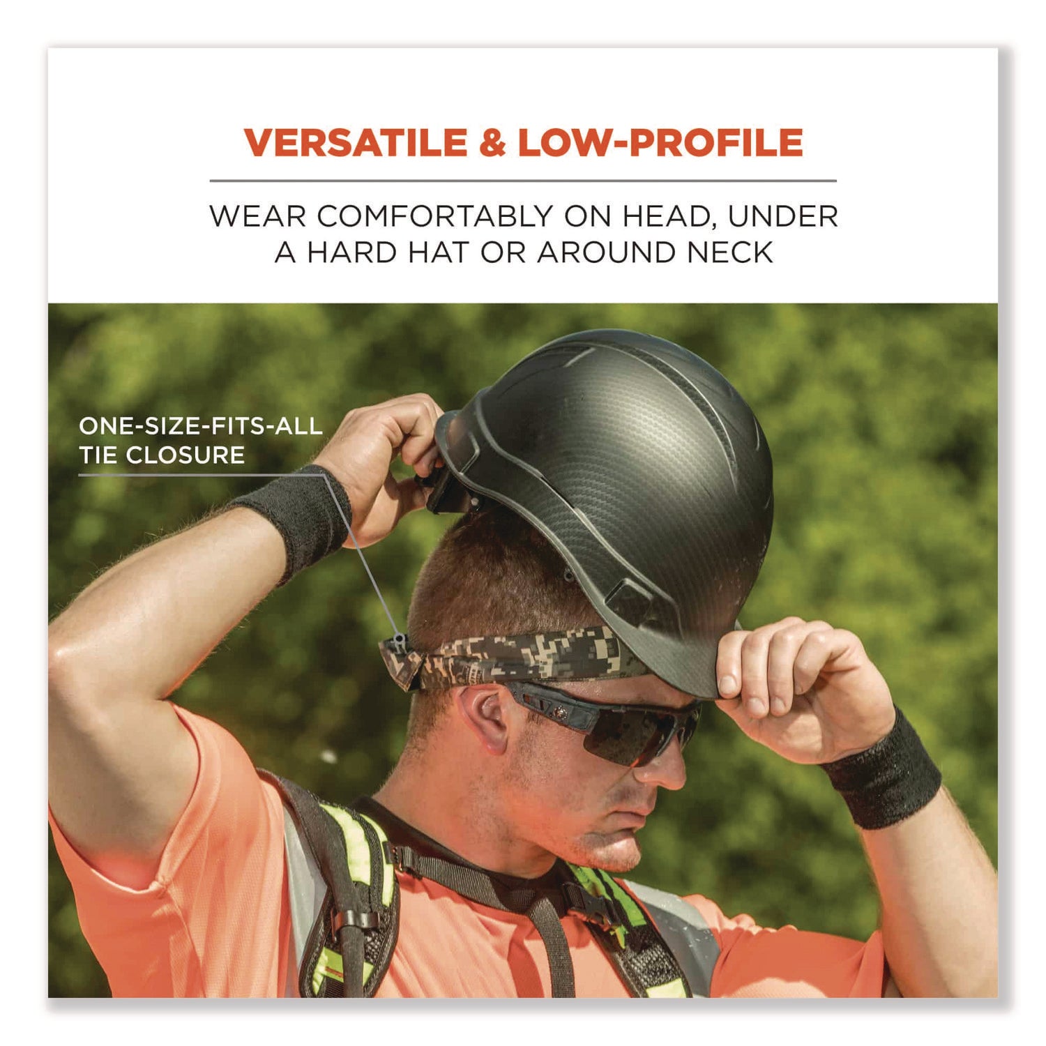 Chill-Its 6700CT Cooling Bandana PVA Tie Headband, One Size Fits Most, Navy Western, Ships in 1-3 Business Days