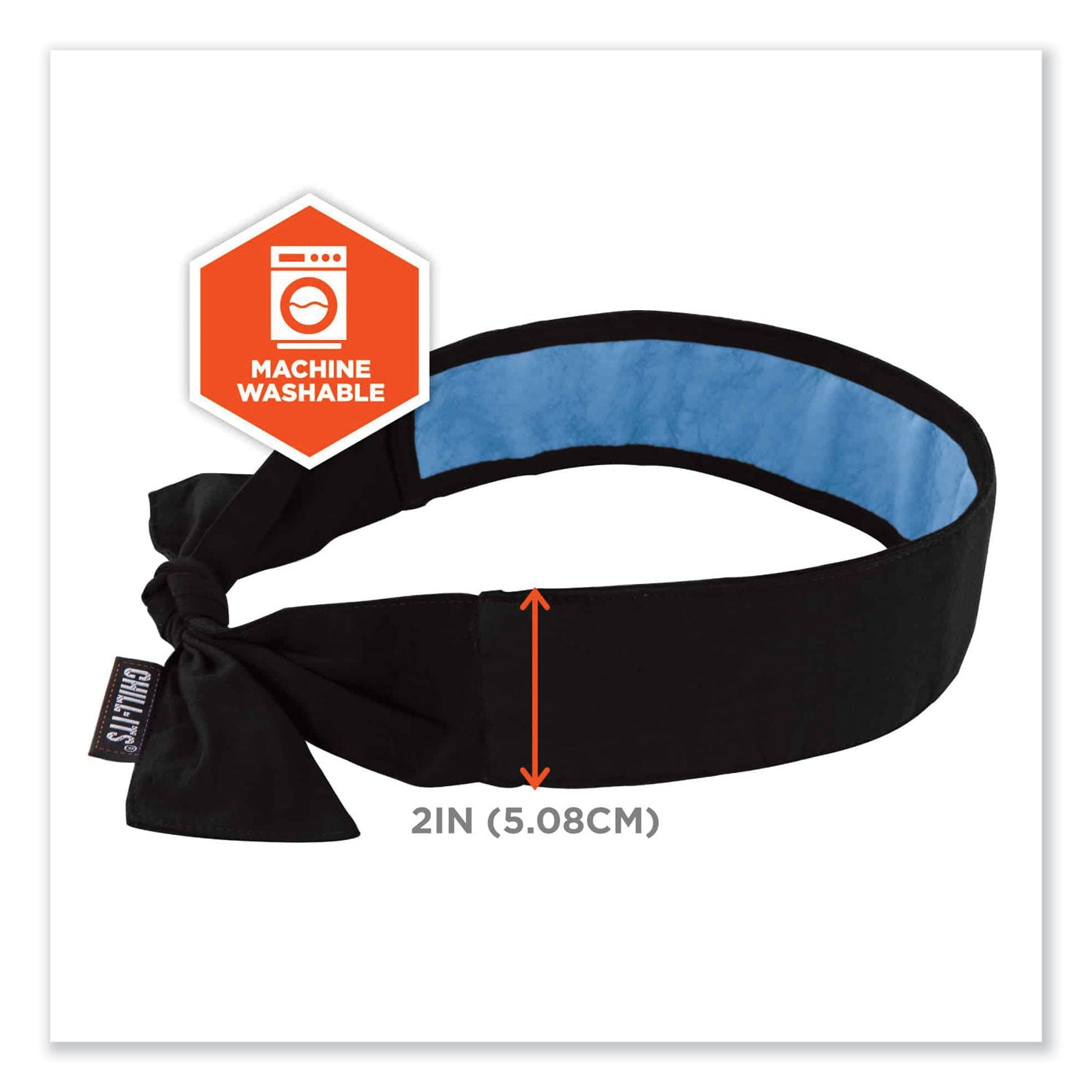 chill-its-6700ct-cooling-bandana-pva-tie-headband-one-size-fits-most-black-ships-in-1-3-business-days_ego12565 - 7