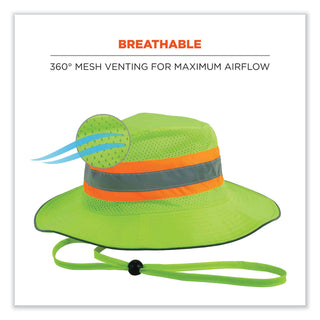 Chill-Its 8935CT Hi-Vis PVA Ranger Sun Hat, Small/Medium, Lime, Ships in 1-3 Business Days