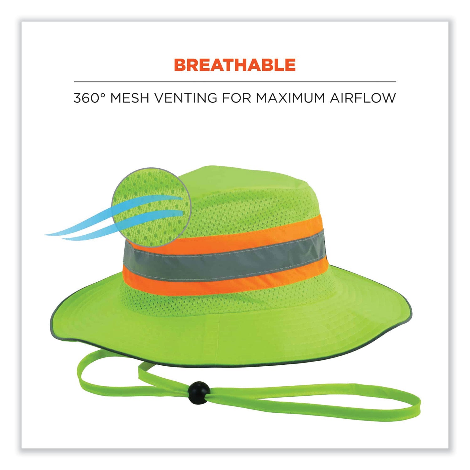 Chill-Its 8935CT Hi-Vis PVA Ranger Sun Hat, Small/Medium, Lime, Ships in 1-3 Business Days