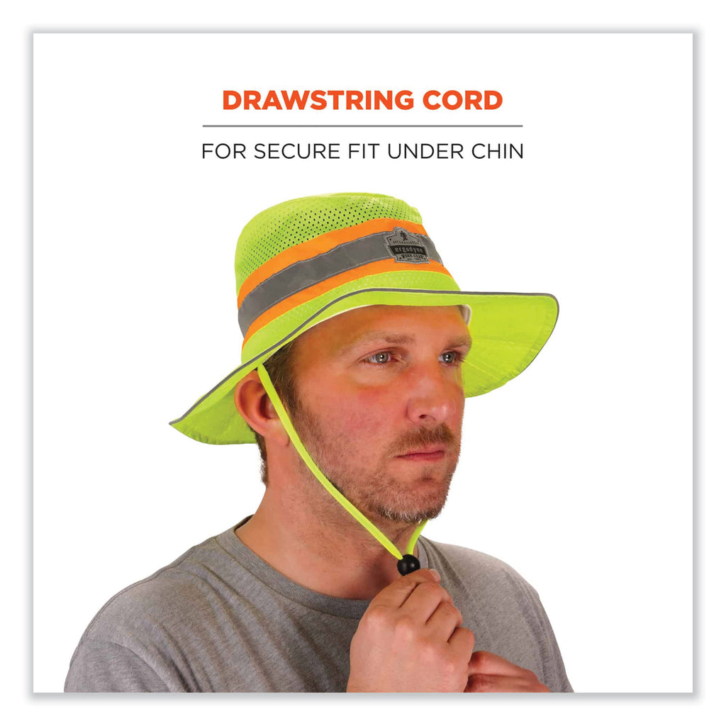 Chill-Its 8935CT Hi-Vis PVA Ranger Sun Hat, Small/Medium, Lime, Ships in 1-3 Business Days