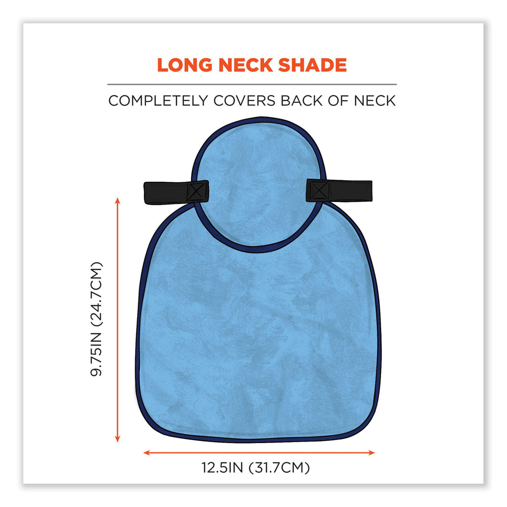 Chill-Its 6717CT Cooling Hard Hat Pad and Neck Shade - PVA, 12.5 x 9.75, Blue, Ships in 1-3 Business Days