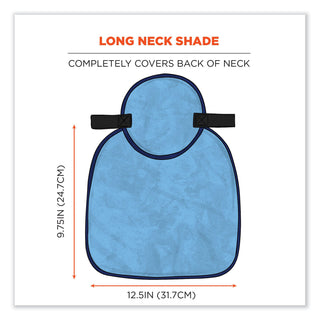 Chill-Its 6717CT Cooling Hard Hat Pad and Neck Shade - PVA, 12.5 x 9.75, Blue, Ships in 1-3 Business Days