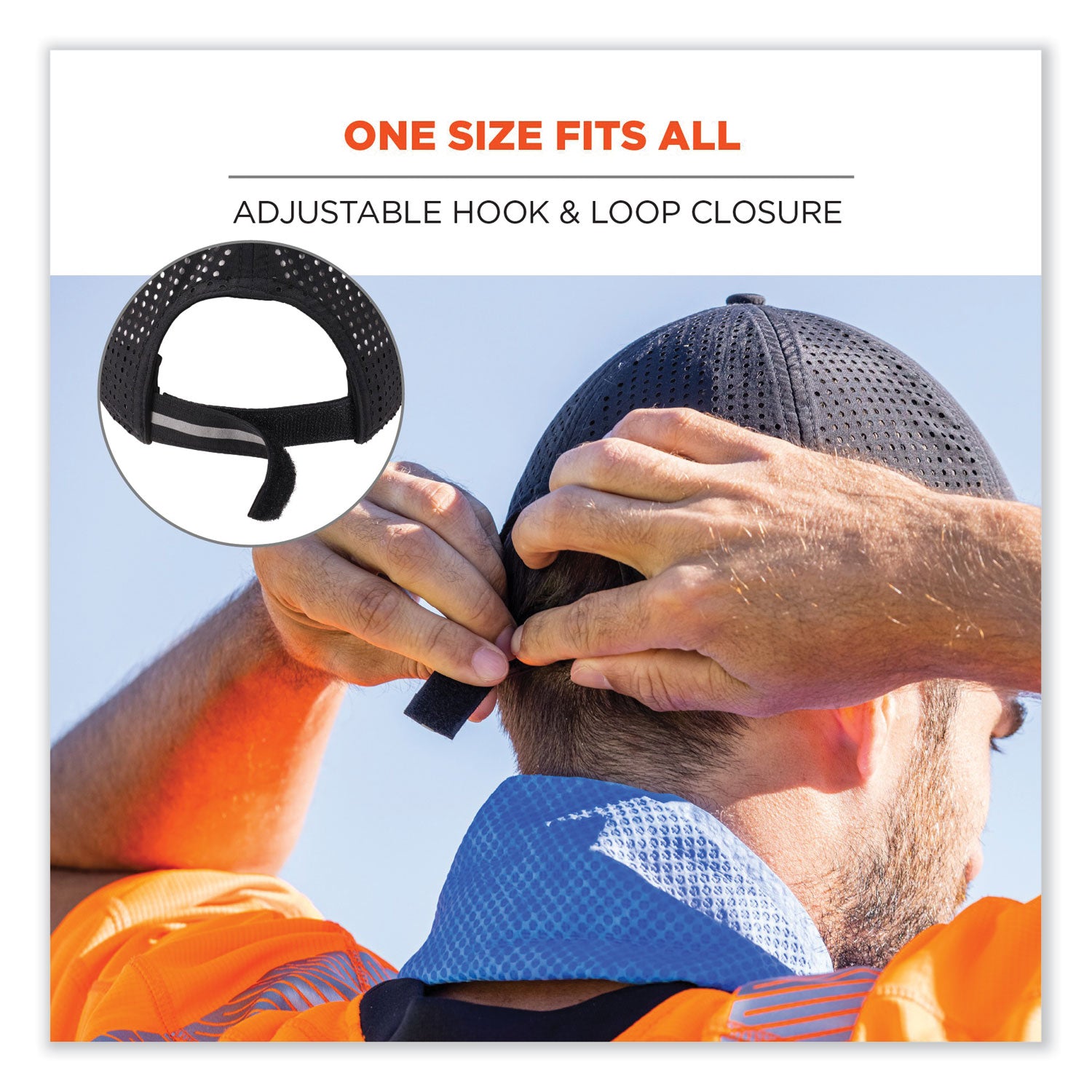 Chill-Its 8937 Performance Cooling Baseball Hat, One Size Fits Most, Black, Ships in 1-3 Business Days