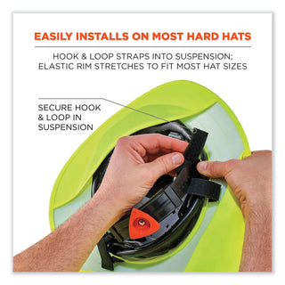 Chill-Its 6660 Hard Hat Brim + Neck Shade, 19.5 x 9.75, Lime, Ships in 1-3 Business Days
