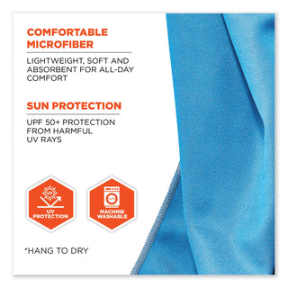 Chill-Its 6602MF Evaporative Microfiber Cooling Towel, 40.9 x 9.8, One Size, Microfiber, Blue, Ships in 1-3 Business Days