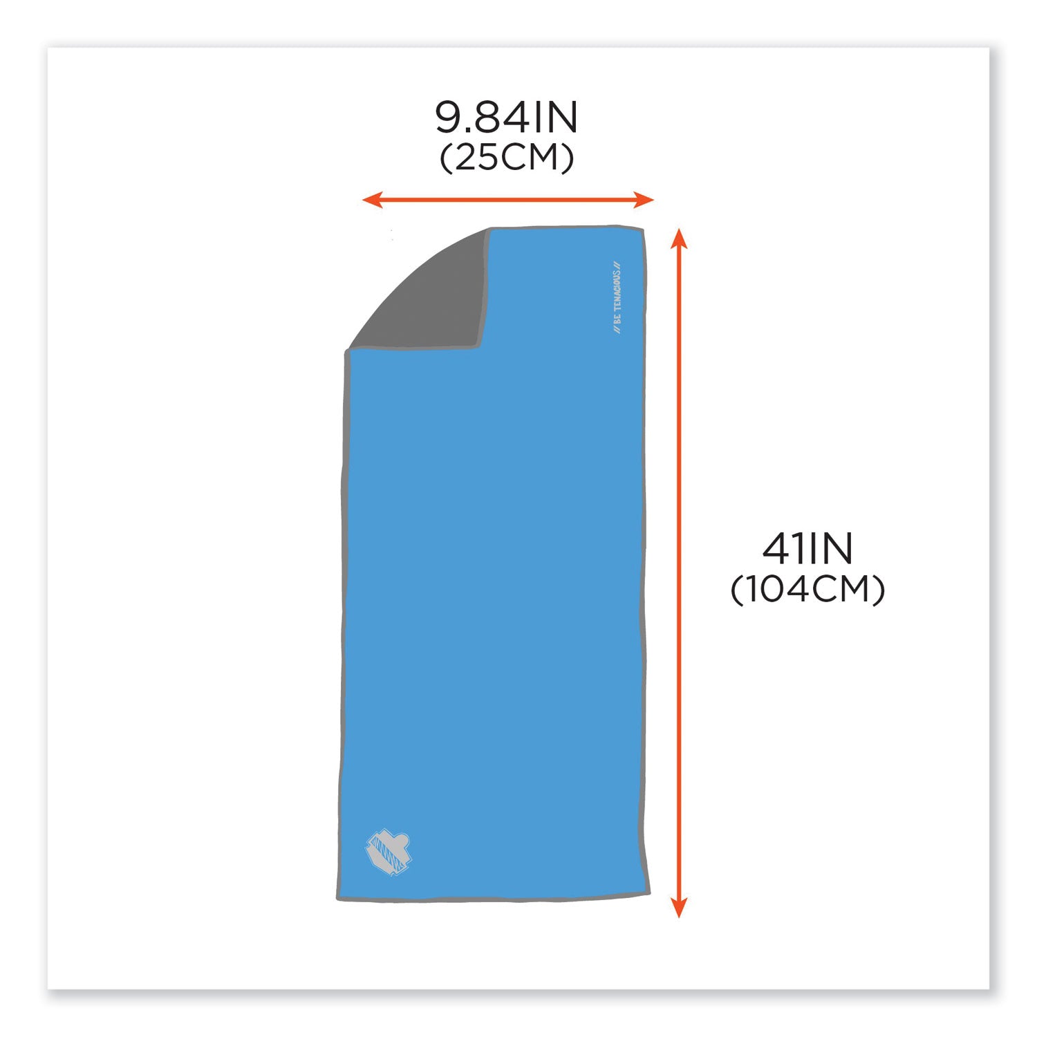 Chill-Its 6602MF Evaporative Microfiber Cooling Towel, 40.9 x 9.8, One Size, Microfiber, Blue, Ships in 1-3 Business Days