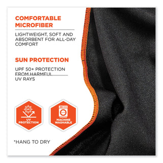 Chill-Its 6602MF Evaporative Microfiber Cooling Towel, 40.9 x 9.8, One Size, Microfiber, Black, Ships in 1-3 Business Days