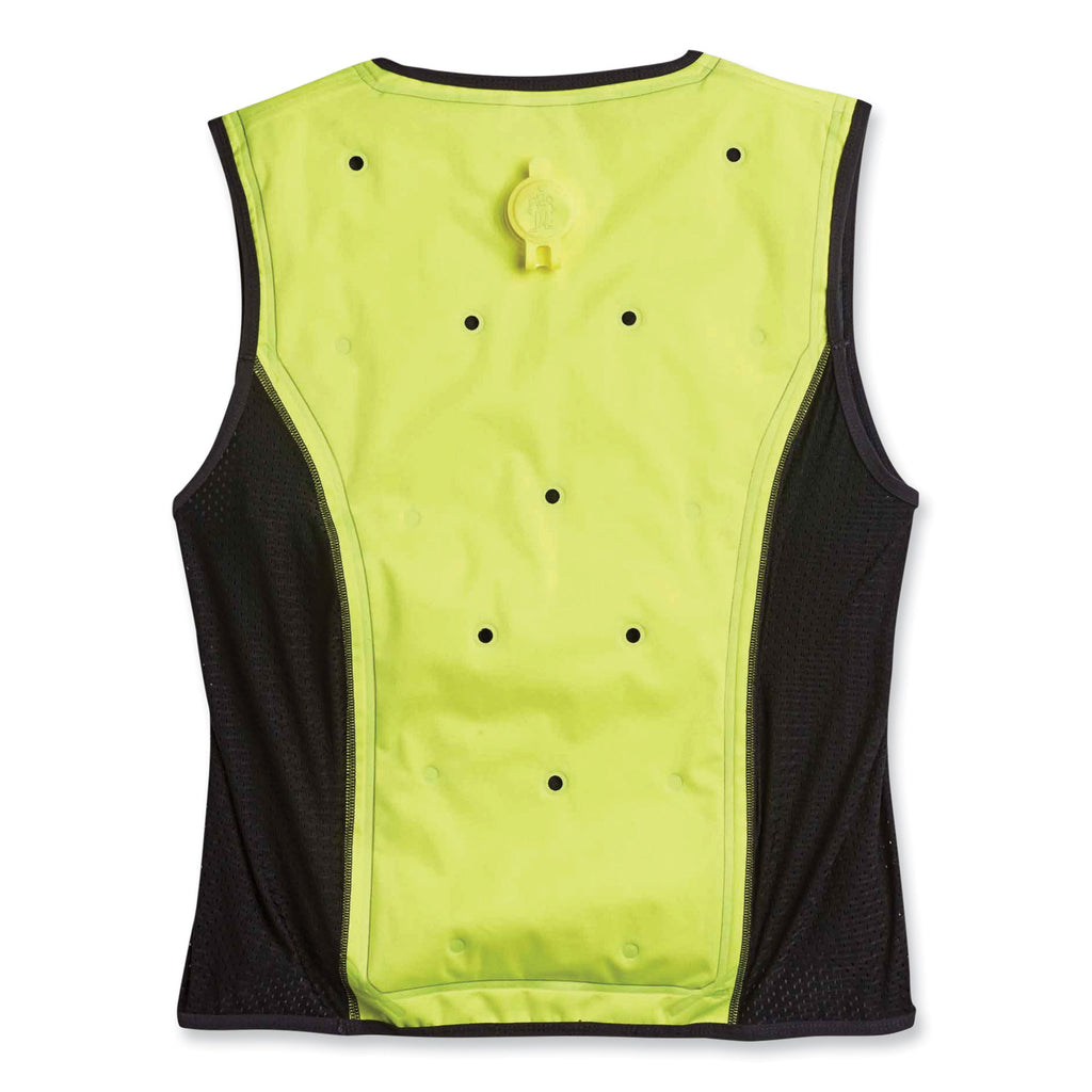 Chill-Its 6685 Premium Dry Evaporative Cooling Vest with Zipper, Nylon, X-Large, Lime, Ships in 1-3 Business Days