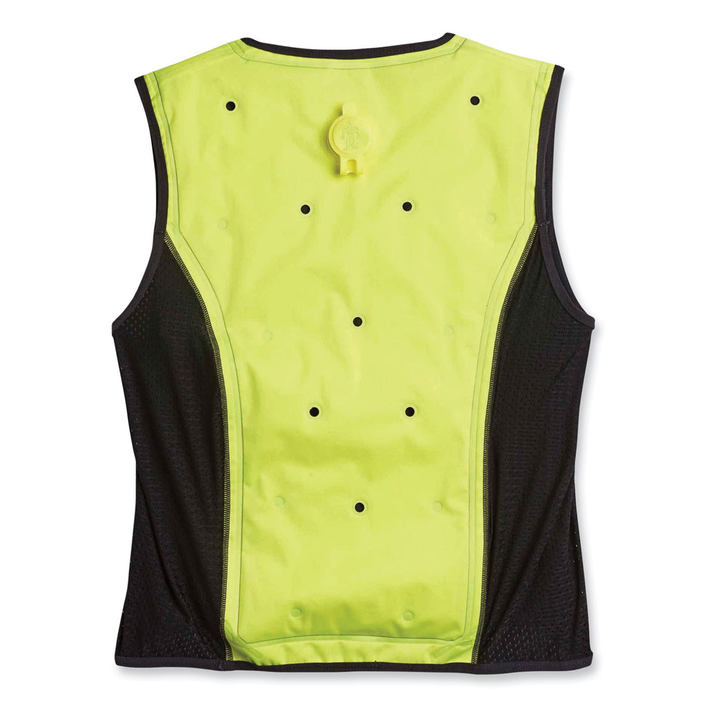 Chill-Its 6685 Premium Dry Evaporative Cooling Vest with Zipper, Nylon, 2X-Large, Lime, Ships in 1-3 Business Days
