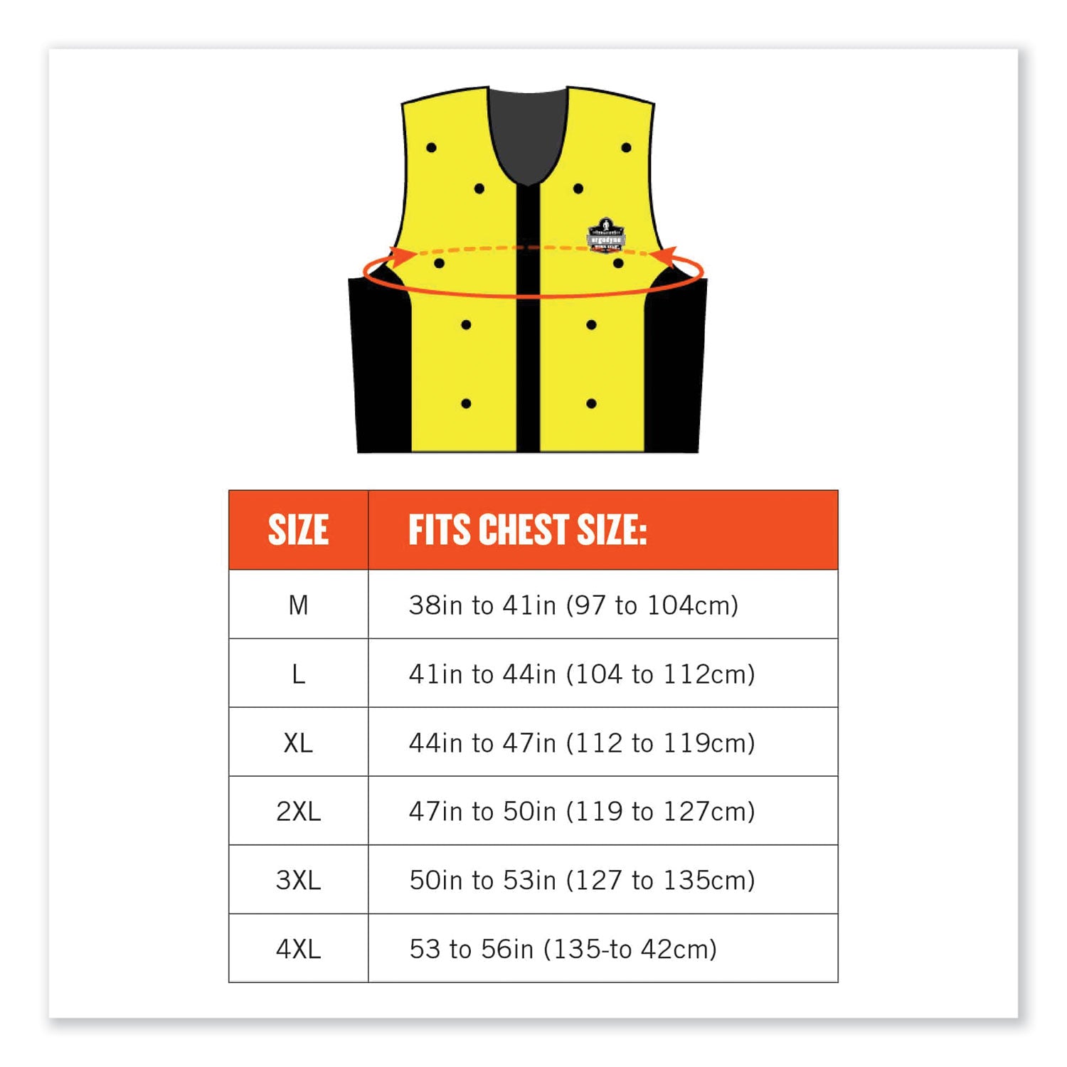 Chill-Its 6685 Premium Dry Evaporative Cooling Vest with Zipper, Nylon, 2X-Large, Lime, Ships in 1-3 Business Days