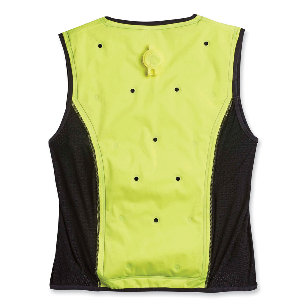 Chill-Its 6685 Premium Dry Evaporative Cooling Vest with Zipper, Nylon, 3X-Large, Lime, Ships in 1-3 Business Days