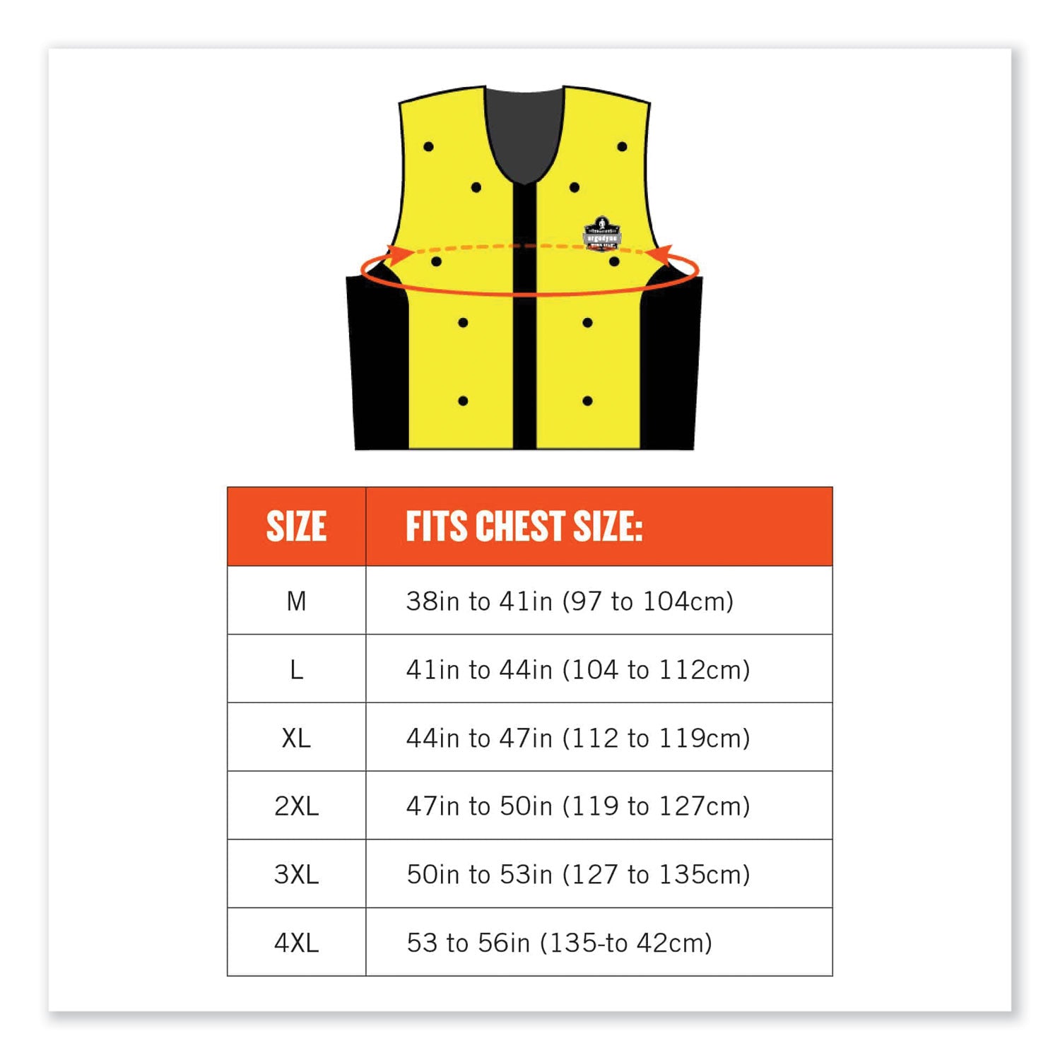 Chill-Its 6685 Premium Dry Evaporative Cooling Vest with Zipper, Nylon, 3X-Large, Lime, Ships in 1-3 Business Days