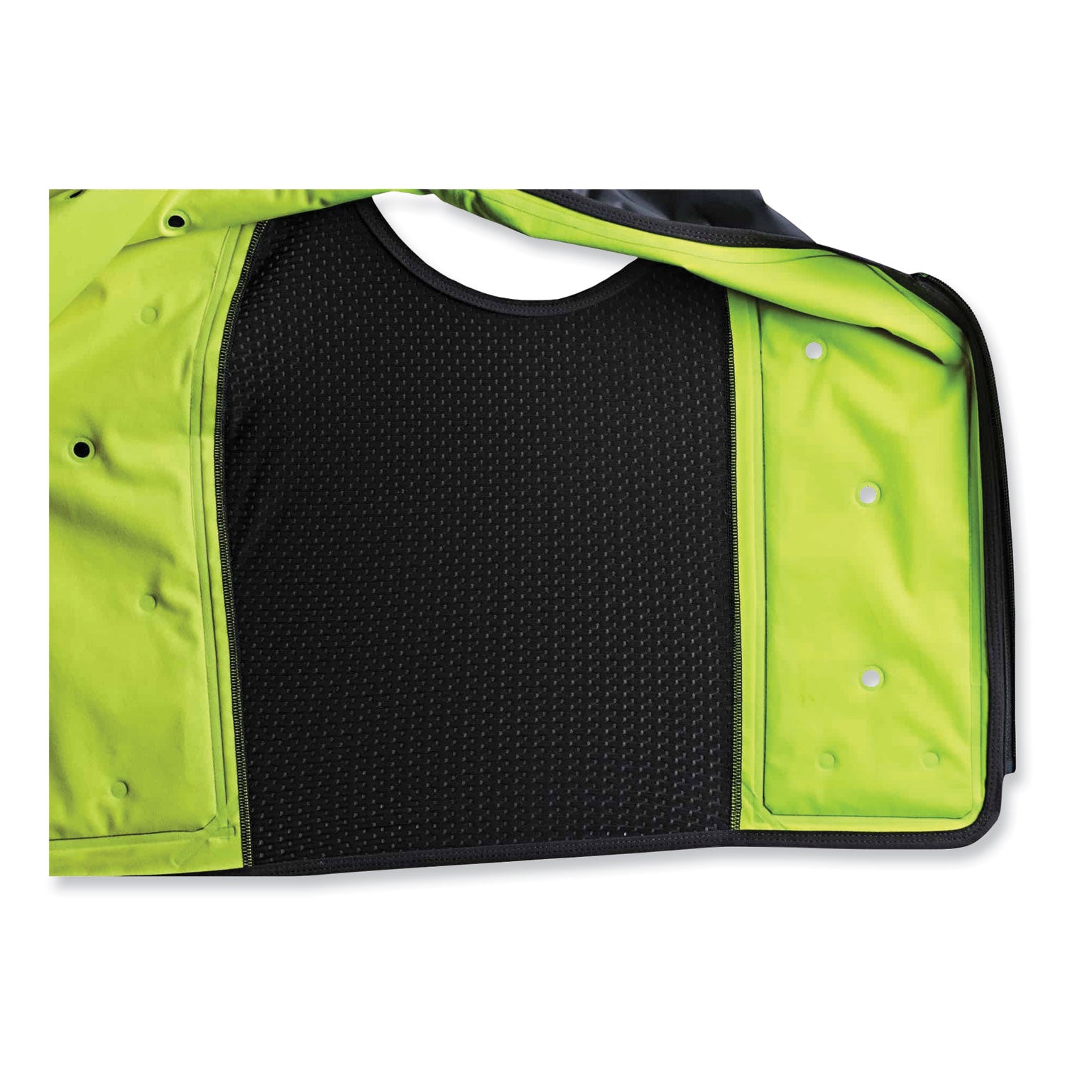 Chill-Its 6685 Premium Dry Evaporative Cooling Vest with Zipper, Nylon, 3X-Large, Lime, Ships in 1-3 Business Days