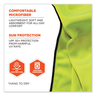 Chill-Its 6602MF Evaporative Microfiber Cooling Towel, 40.9 x 9.8, One Size, Microfiber, Lime, Ships in 1-3 Business Days