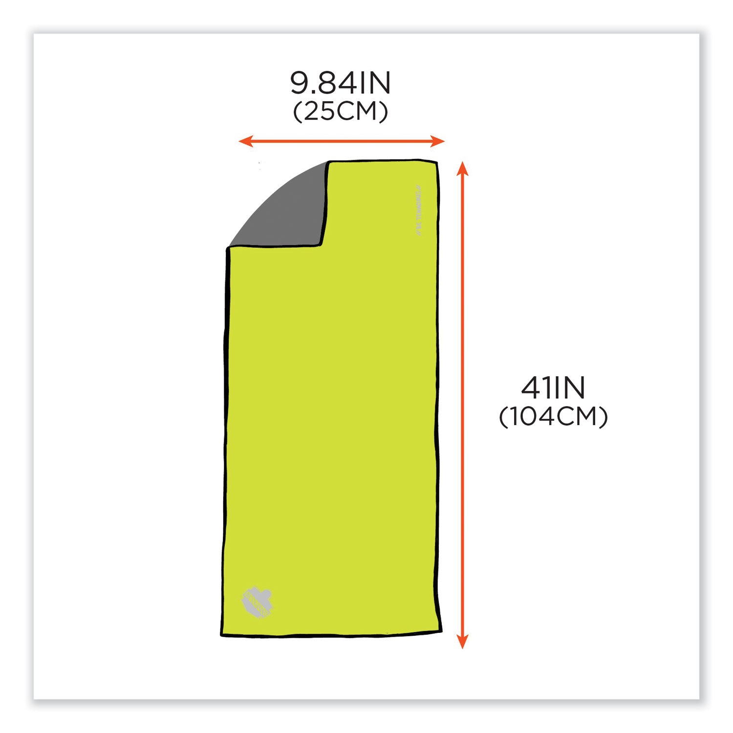Chill-Its 6602MF Evaporative Microfiber Cooling Towel, 40.9 x 9.8, One Size, Microfiber, Lime, Ships in 1-3 Business Days