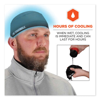 Chill-Its 6632 Performance Knit Cooling Skull Cap, Polyester/Spandex, One Size Fits Most, Black, Ships in 1-3 Business Days
