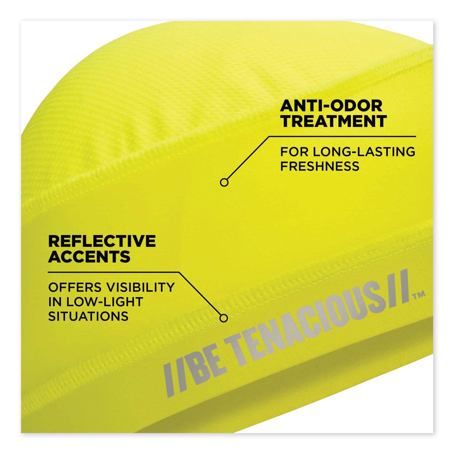 Chill-Its 6632 Performance Knit Cooling Skull Cap, Polyester/Spandex, One Size Fits Most, Lime, Ships in 1-3 Business Days