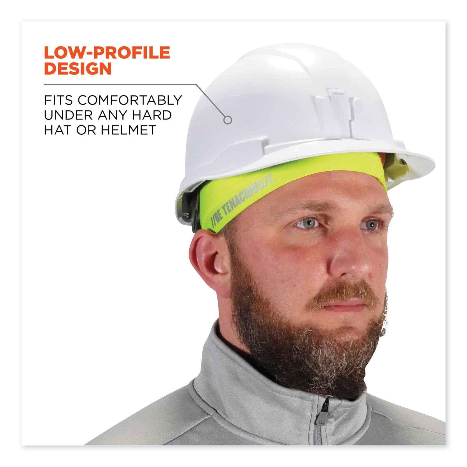 Chill-Its 6632 Performance Knit Cooling Skull Cap, Polyester/Spandex, One Size Fits Most, Lime, Ships in 1-3 Business Days