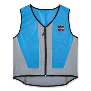Chill-Its 6667 Wet Evaporative PVA Cooling Vest with Zipper, PVA, X-Large, Blue, Ships in 1-3 Business Days