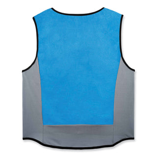 Chill-Its 6667 Wet Evaporative PVA Cooling Vest with Zipper, PVA, X-Large, Blue, Ships in 1-3 Business Days