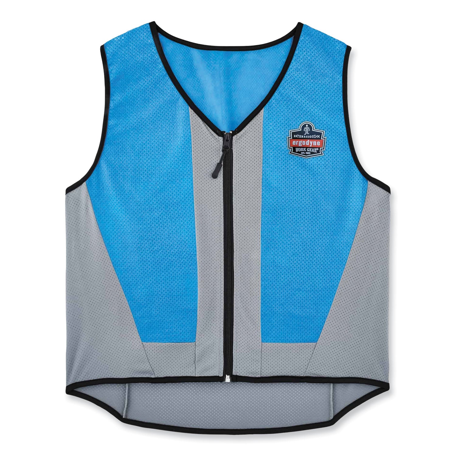 Chill-Its 6667 Wet Evaporative PVA Cooling Vest with Zipper, PVA, 2X-Large, Blue, Ships in 1-3 Business Days