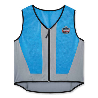 Chill-Its 6667 Wet Evaporative PVA Cooling Vest with Zipper, PVA, 2X-Large, Blue, Ships in 1-3 Business Days