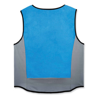 Chill-Its 6667 Wet Evaporative PVA Cooling Vest with Zipper, PVA, 2X-Large, Blue, Ships in 1-3 Business Days