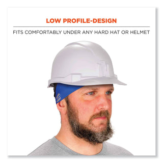 Chill-Its 6634 Performance Knit Cooling Headband, Polyester/Spandex, One Size Fits Most, Blue, Ships in 1-3 Business Days