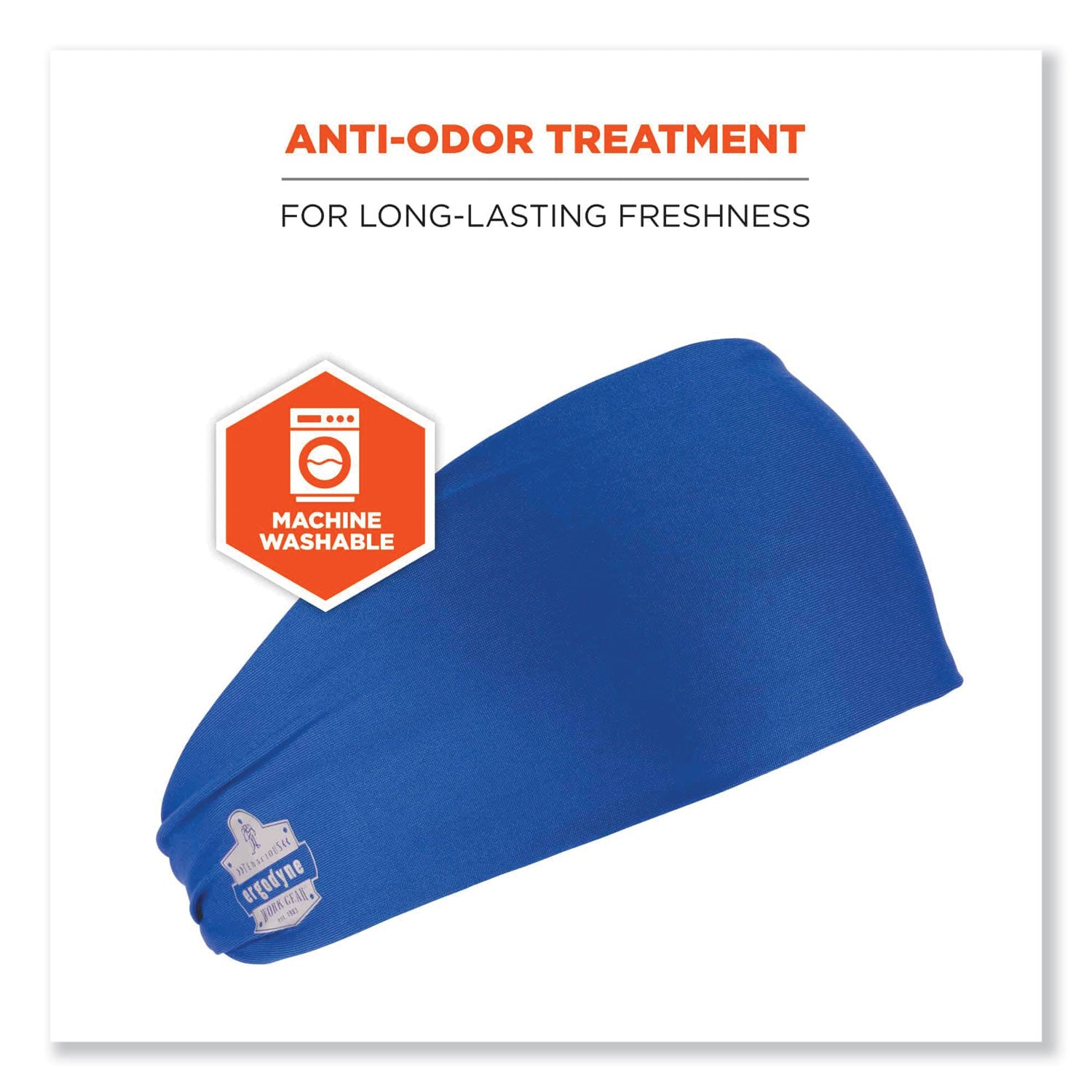 Chill-Its 6634 Performance Knit Cooling Headband, Polyester/Spandex, One Size Fits Most, Blue, Ships in 1-3 Business Days