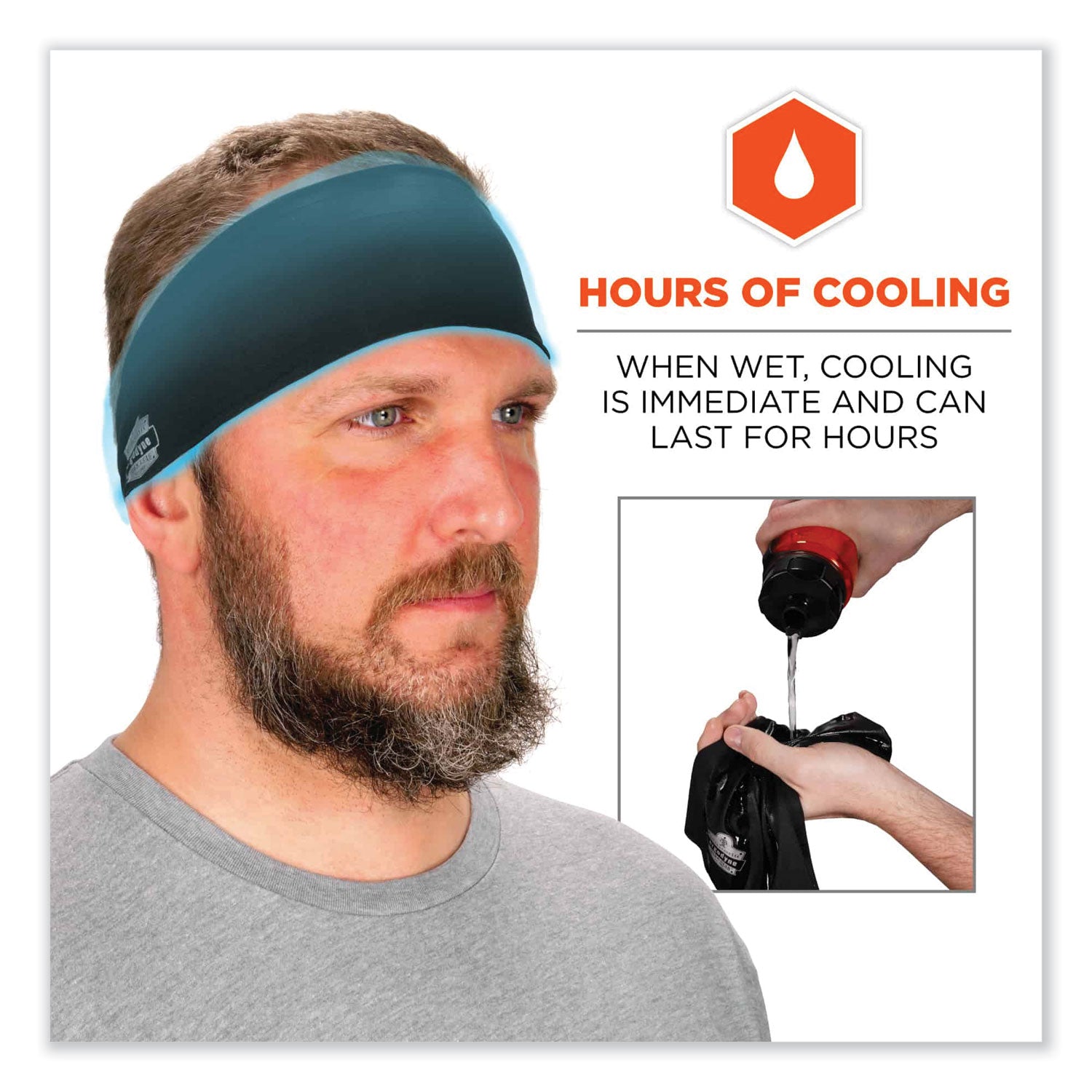 chill-its-6634-performance-knit-cooling-headband-polyester-spandex-one-size-fits-most-black-ships-in-1-3-business-days_ego12702 - 2