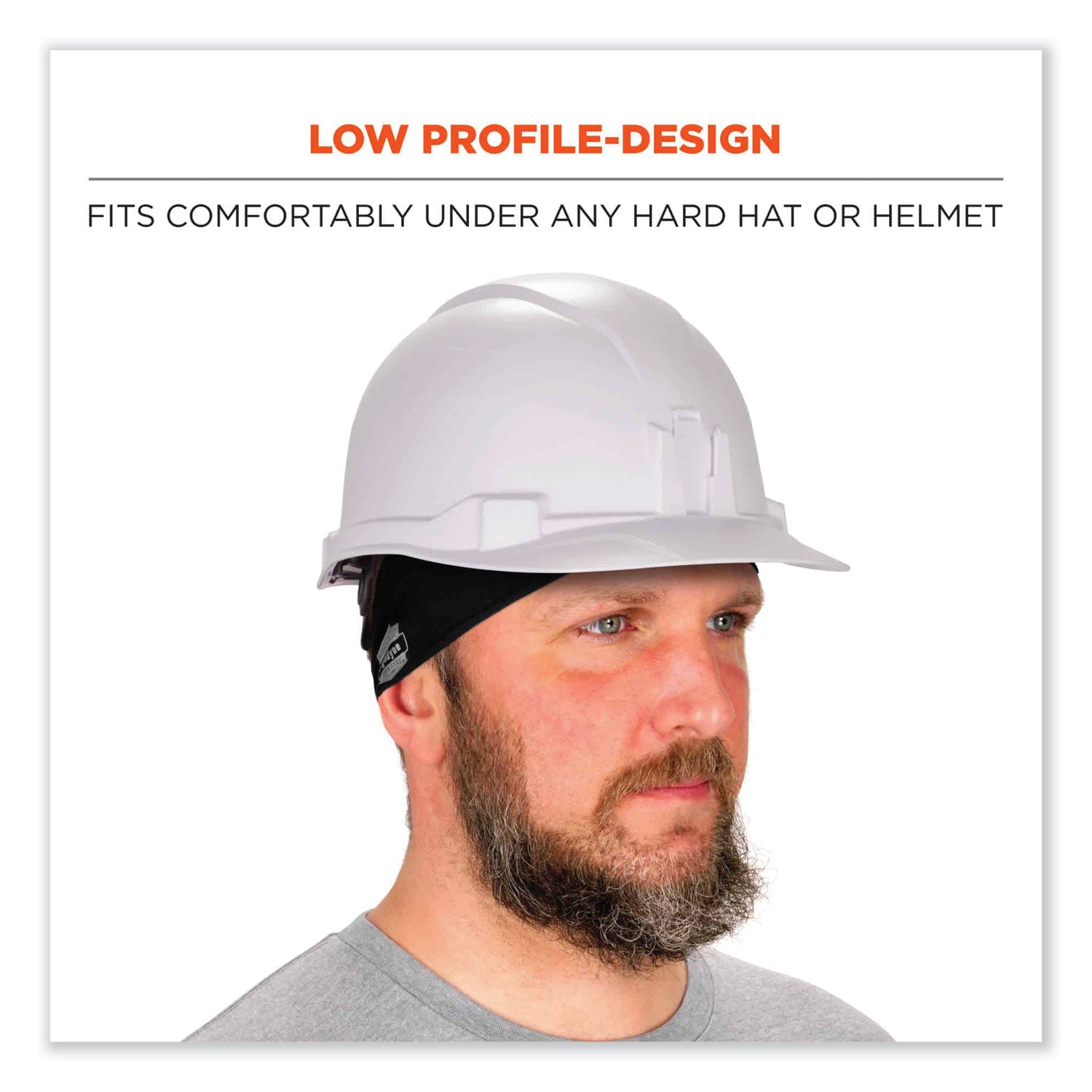 Chill-Its 6634 Performance Knit Cooling Headband, Polyester/Spandex, One Size Fits Most, Black, Ships in 1-3 Business Days