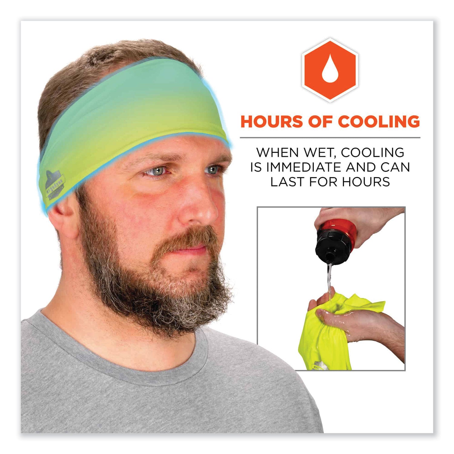 chill-its-6634-performance-knit-cooling-headband-polyester-spandex-one-size-fits-most-lime-ships-in-1-3-business-days_ego12703 - 2