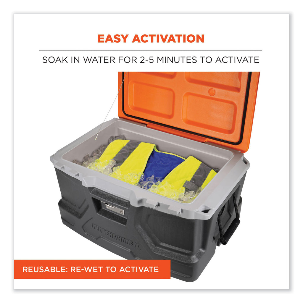 Chill-Its 6668 Class 2 Hi-Vis Safety Cooling Vest, Polymer, Medium, Lime, Ships in 1-3 Business Days