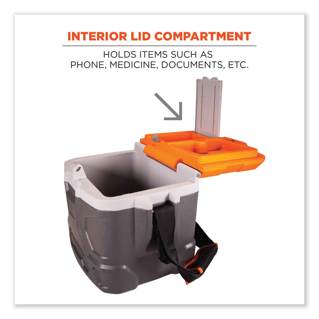 Chill-Its 5170 17-Quart Industrial Hard Sided Cooler, Orange/Gray, Ships in 1-3 Business Days