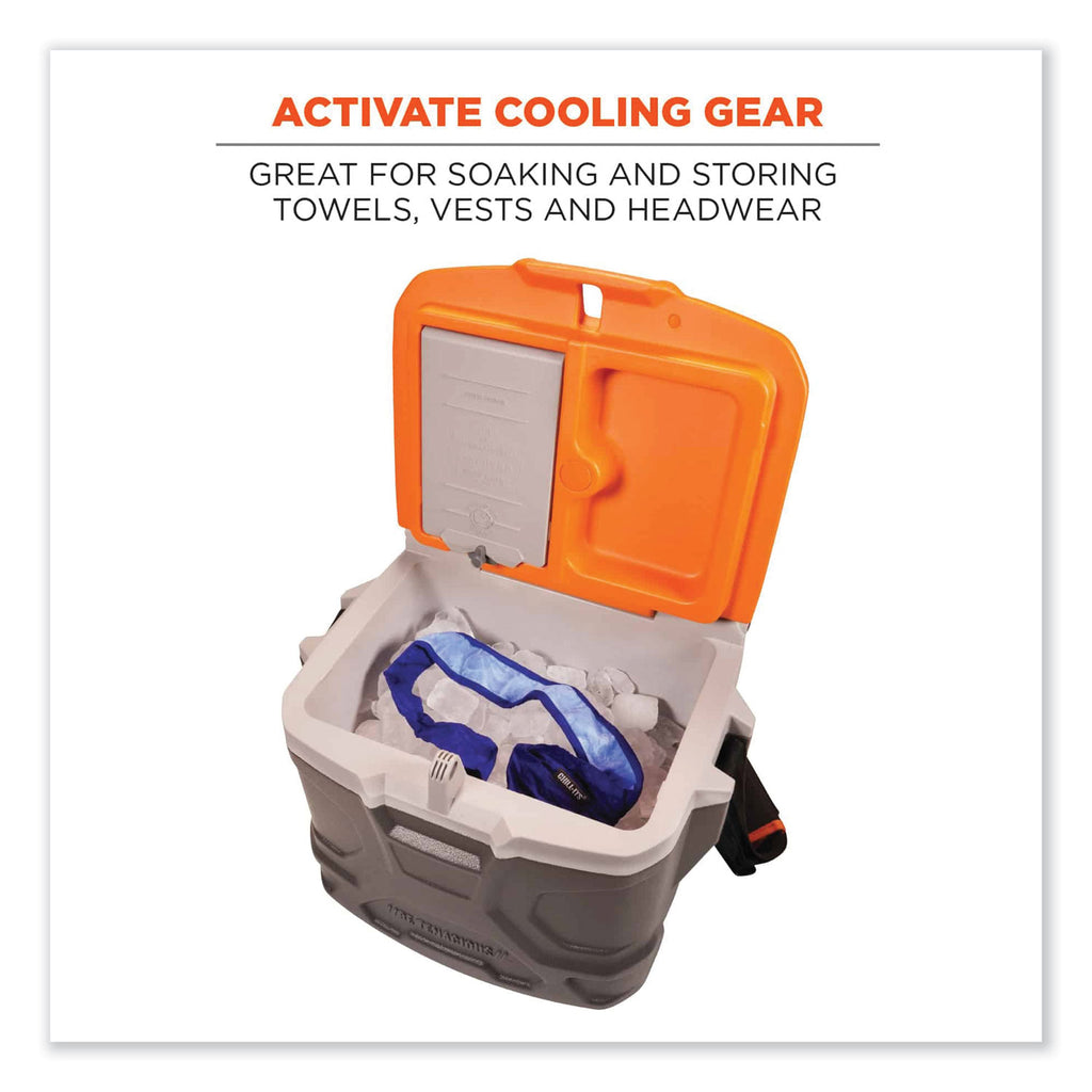Chill-Its 5170 17-Quart Industrial Hard Sided Cooler, Orange/Gray, 30/Pallet, Ships in 1-3 Business Days