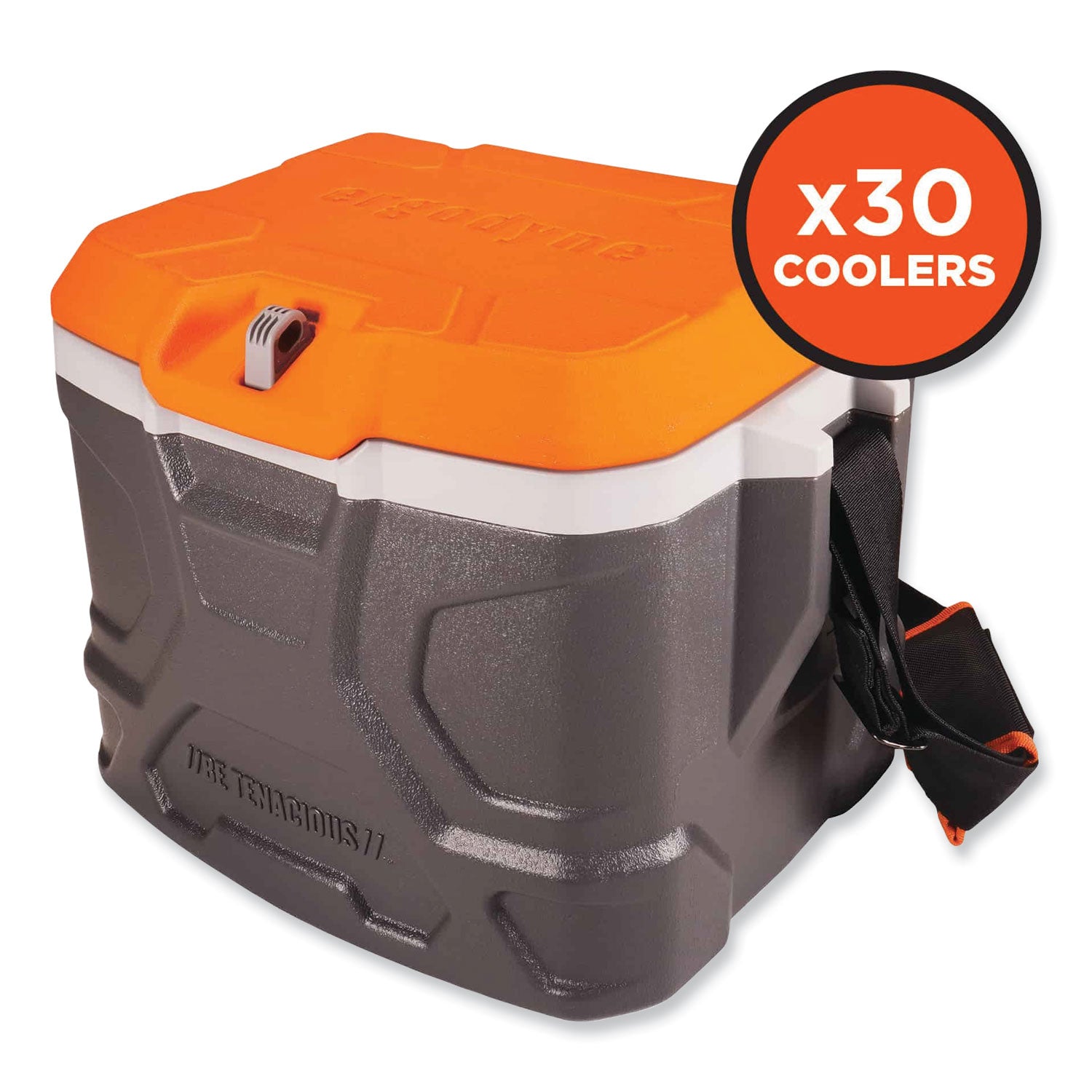 Chill-Its 5170 17-Quart Industrial Hard Sided Cooler, Orange/Gray, 30/Pallet, Ships in 1-3 Business Days