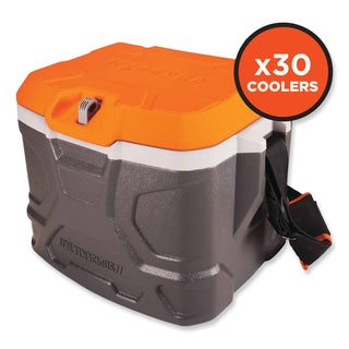 Chill-Its 5170 17-Quart Industrial Hard Sided Cooler, Orange/Gray, 30/Pallet, Ships in 1-3 Business Days