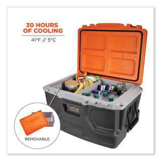 Chill-Its 5171 48-Quart Industrial Hard Sided Cooler, Orange/Gray, 20/Pallet, Ships in 1-3 Business Days