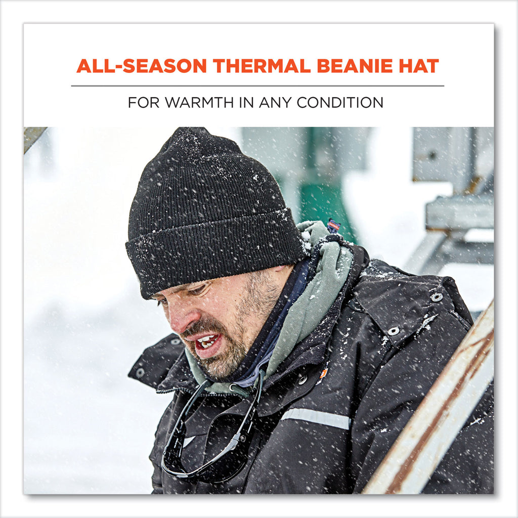 N-Ferno 6806 Cuffed Rib Knit Winter Hat, One Size Fits Most, Orange, Ships in 1-3 Business Days