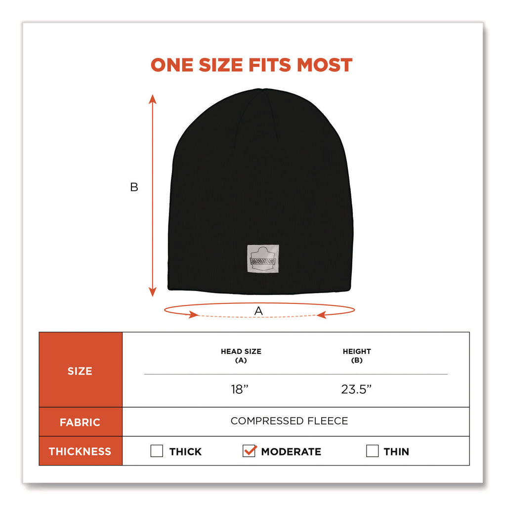 N-Ferno 6812 Rib Knit Beanie, One Size Fits Most, Black, Ships in 1-3 Business Days