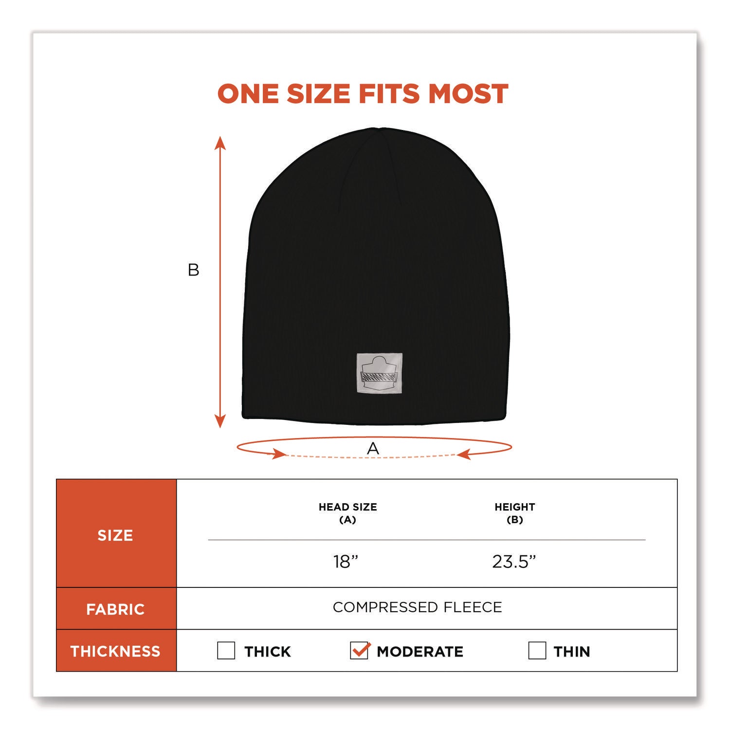 N-Ferno 6812 Rib Knit Beanie, One Size Fits Most, Black, Ships in 1-3 Business Days