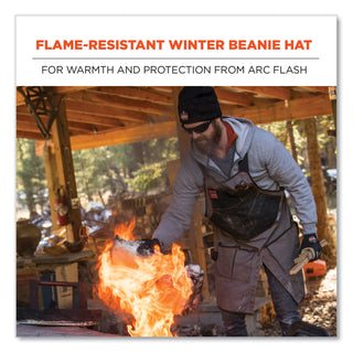N-Ferno 6820 FR Cotton Fleece Knit Hat, One Size Fits Most, Black, Ships in 1-3 Business Days