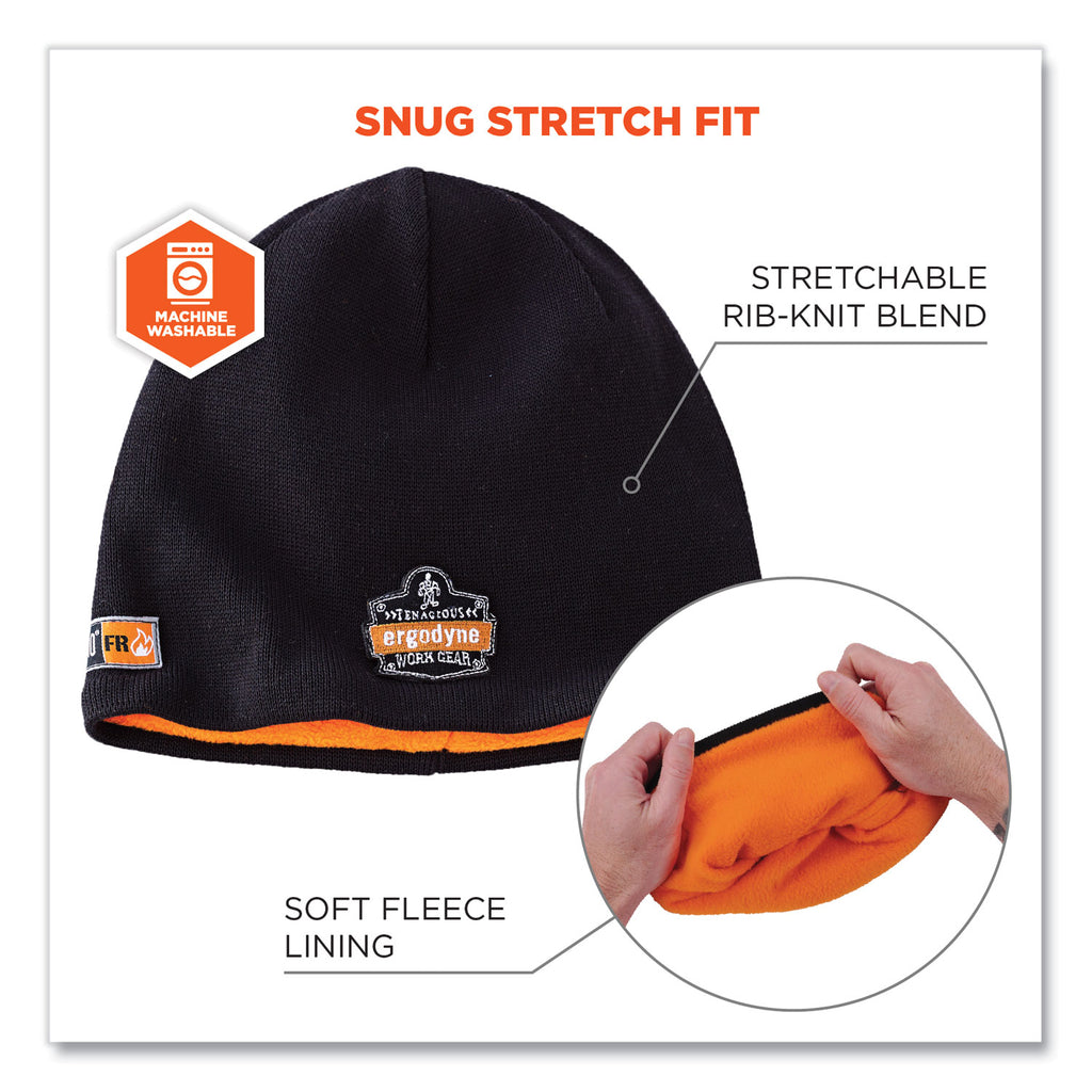 N-Ferno 6820 FR Cotton Fleece Knit Hat, One Size Fits Most, Black, Ships in 1-3 Business Days