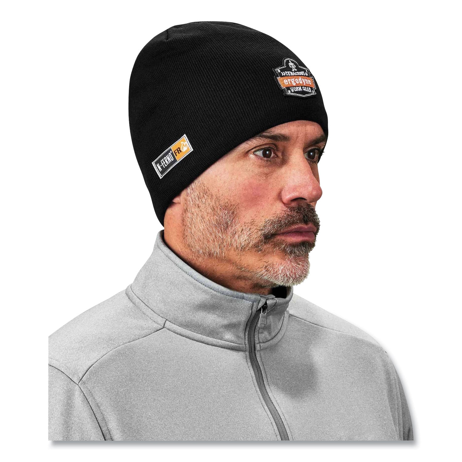N-Ferno 6820 FR Cotton Fleece Knit Hat, One Size Fits Most, Black, Ships in 1-3 Business Days