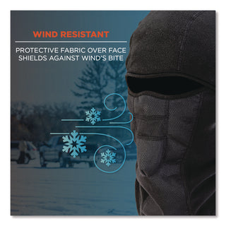 N-Ferno 6823 Hinged Balaclava Face Mask, Fleece, One Size Fits Most, Black, Ships in 1-3 Business Days