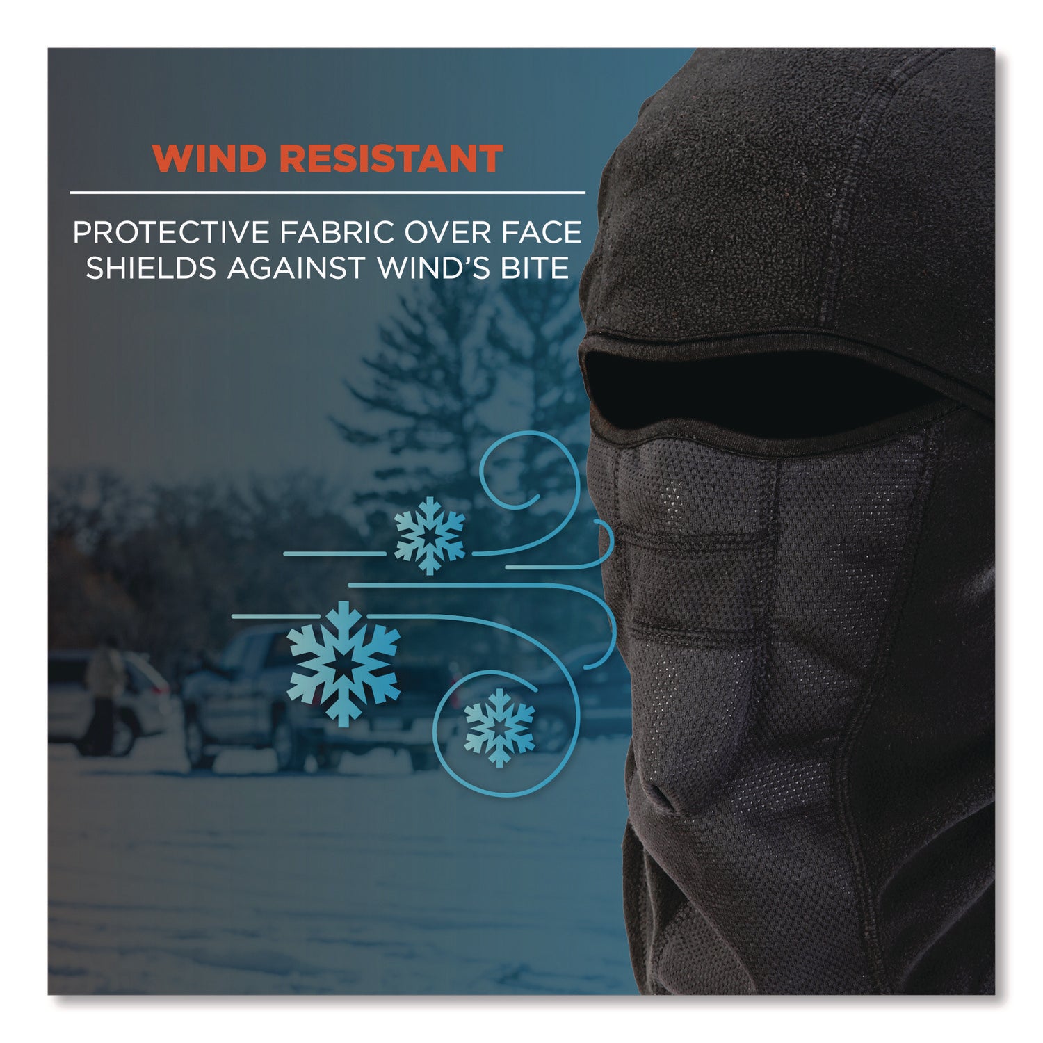 N-Ferno 6823 Hinged Balaclava Face Mask, Fleece, One Size Fits Most, Black, Ships in 1-3 Business Days