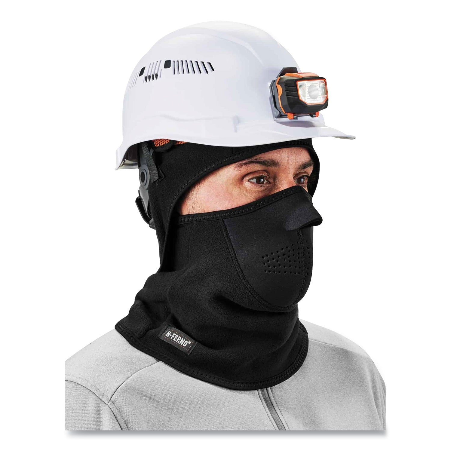 N-Ferno 6827 2-Piece Fleece Neoprene Balaclava Face Mask, One Size Fits Most, Black, Ships in 1-3 Business Days